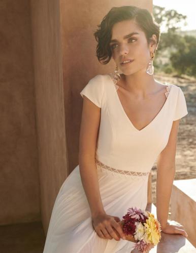 Brautkleid in Detailansicht