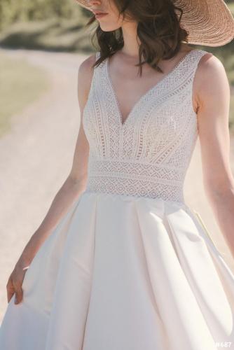 Brautkleid in Detailansicht