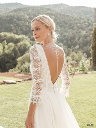 Brautkleid in Rückansicht