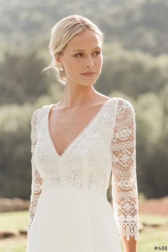 Brautkleid in Detailansicht