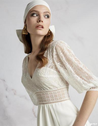 Brautkleid in Detailansicht